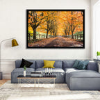 Maple Lane in Autumn Wall Art