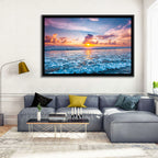 Sunburst Ocean Wave Wall Art