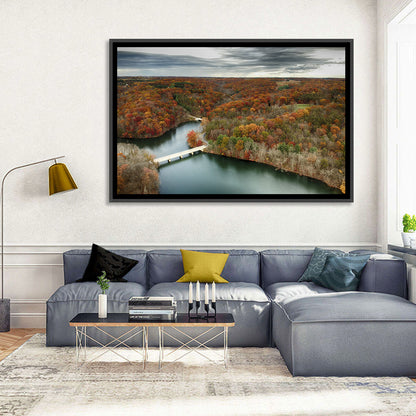 Seneca Lake Aerial View Wall Art