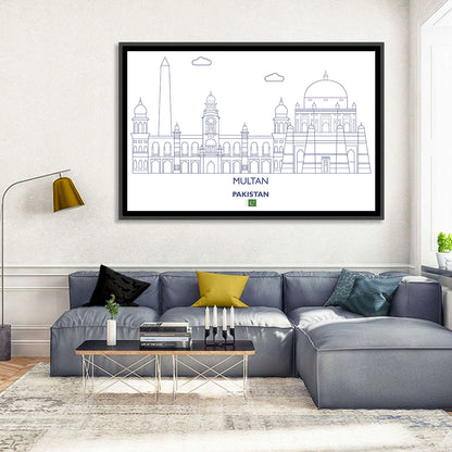 Multan Skyline with Shah Rukn-e-alam Wall Art
