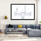 Lahore Skyline with Badshahi Mosque Wall Art
