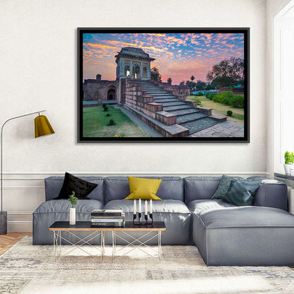 Jahaz Mahal Staircase at Sunset Wall Art