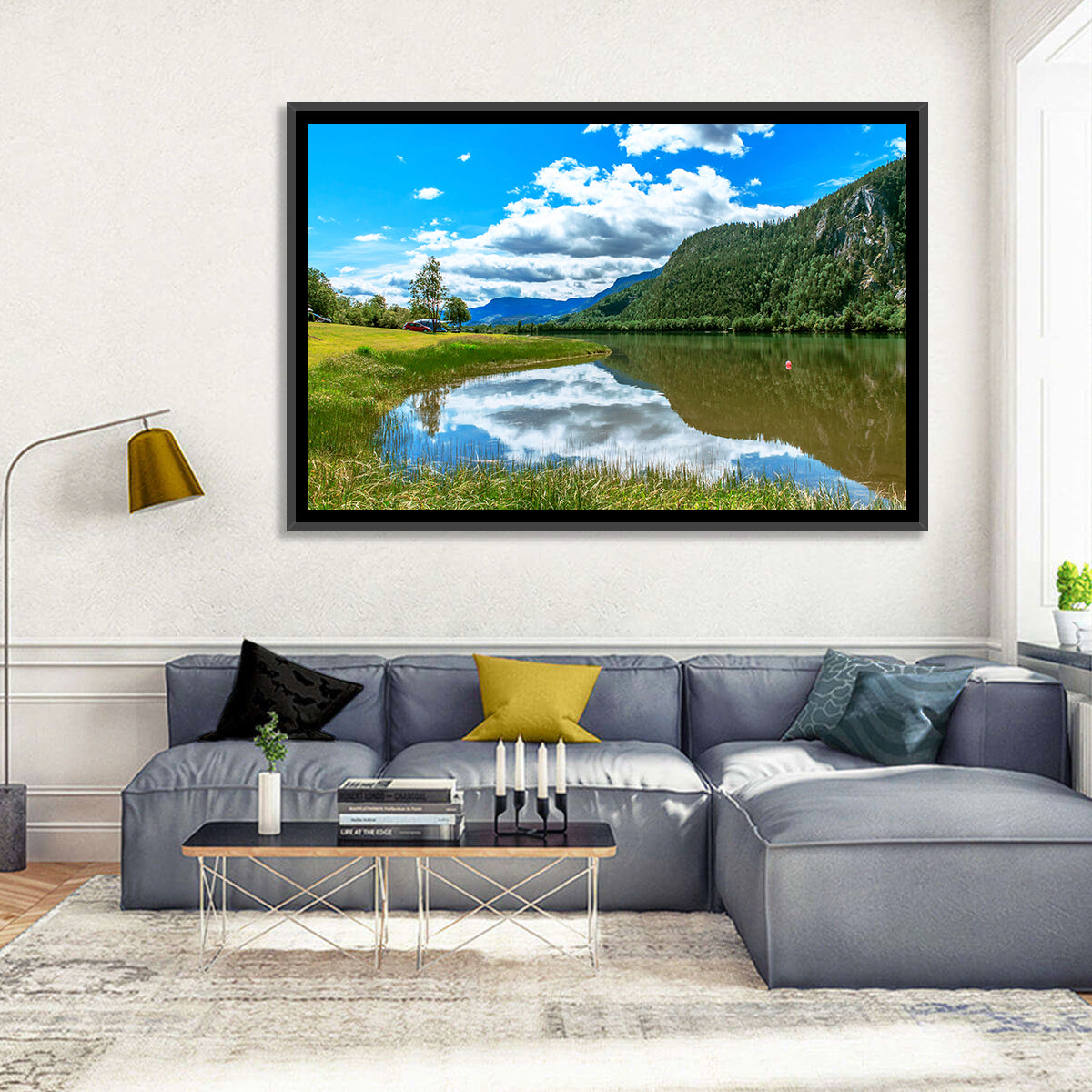 Lake Mjosa Reflection Wall Art
