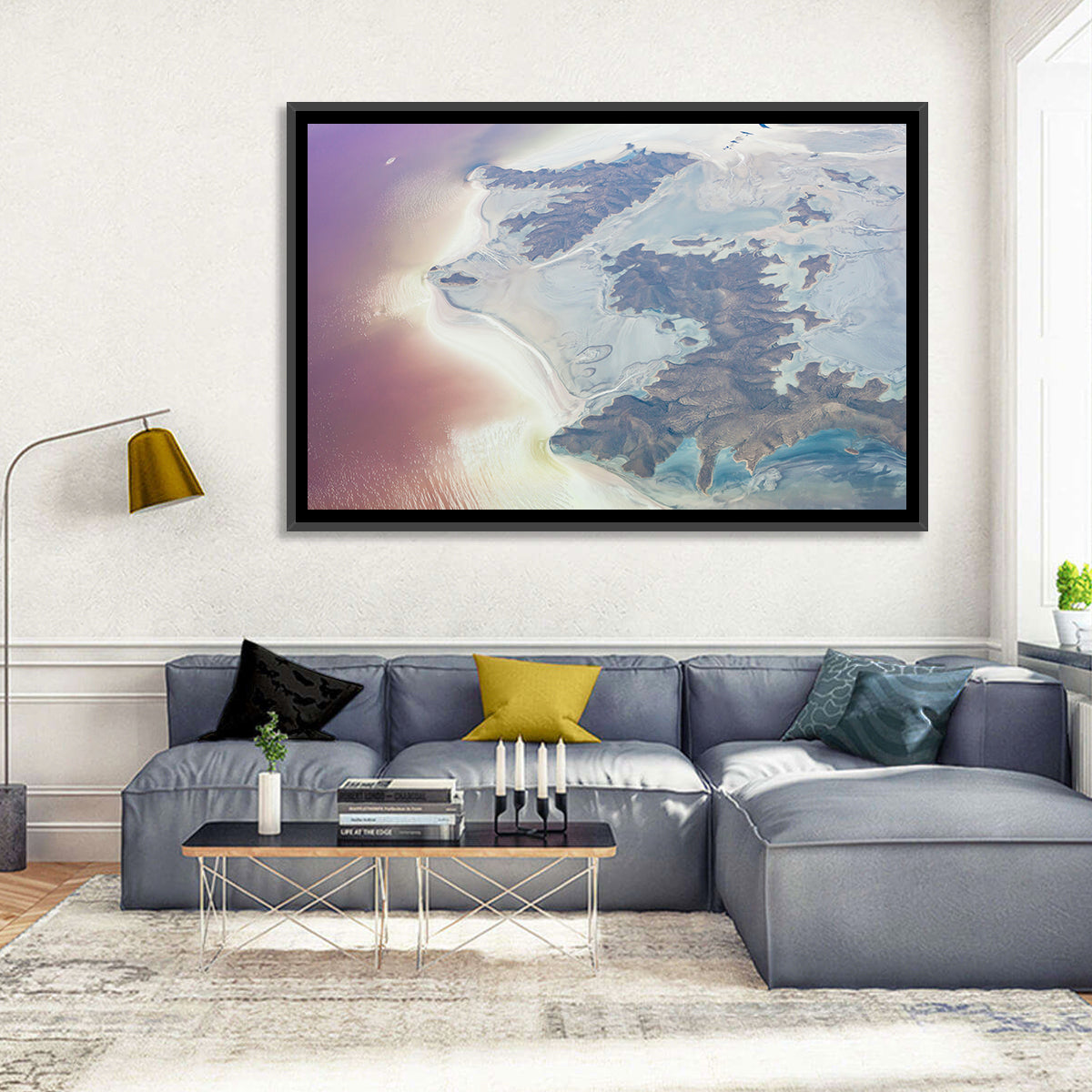 Urmia Lake Aerial View Wall Art