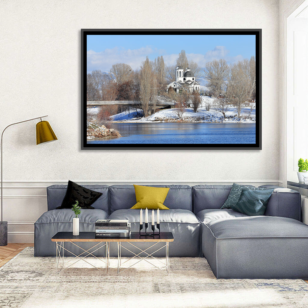 St Naum Ohridski Church by Lake Wall Art