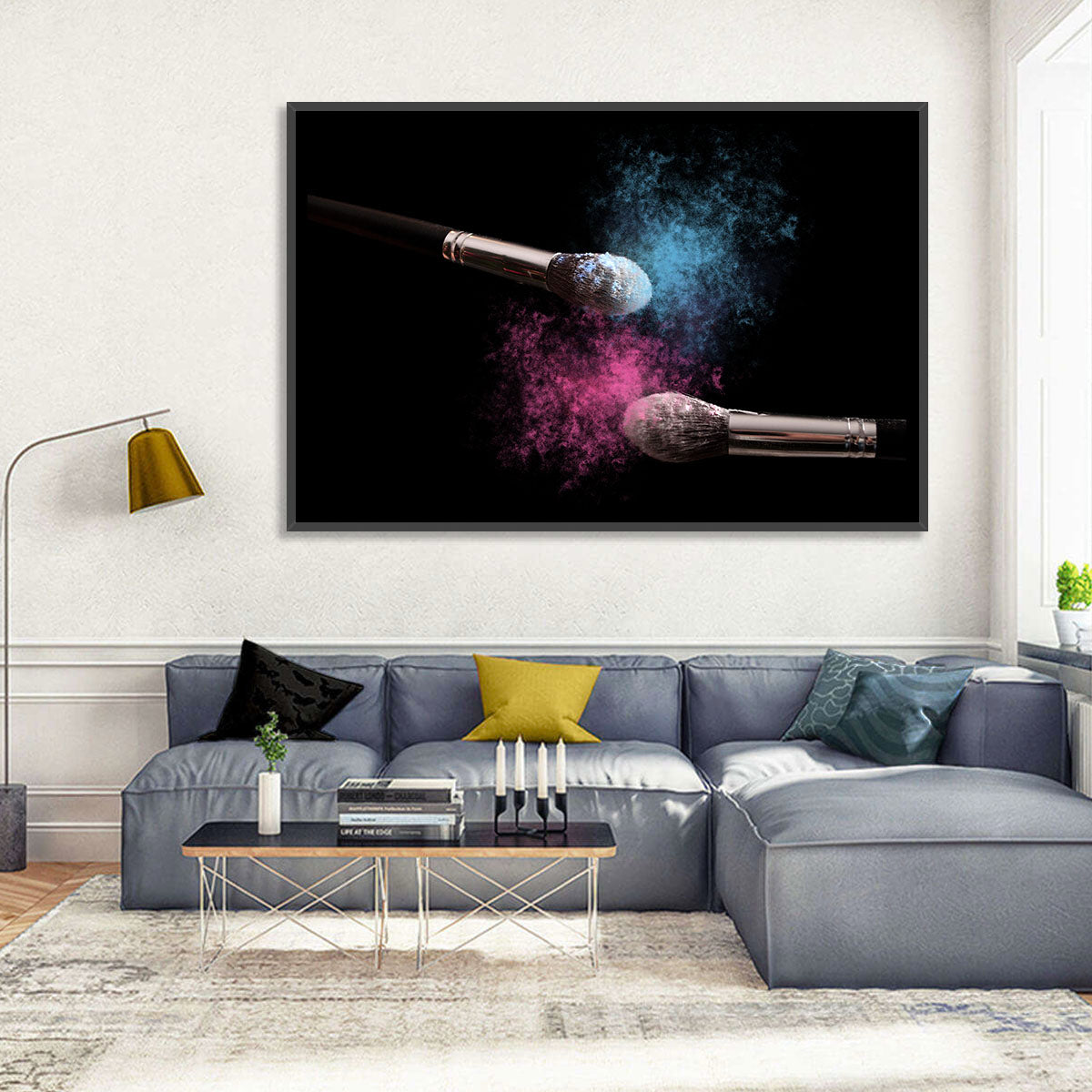 Powder Burst Makeup Brushes Wall Art
