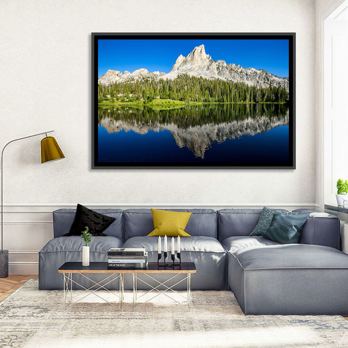 Sawtooth Peaks at Alice Lake Wall Art