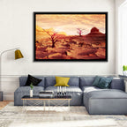 Gnarled Trees at Desert Sunset Wall Art