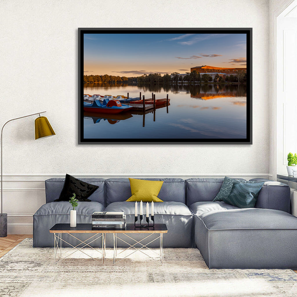 Dutzendteich Lake at Golden Hour Wall Art