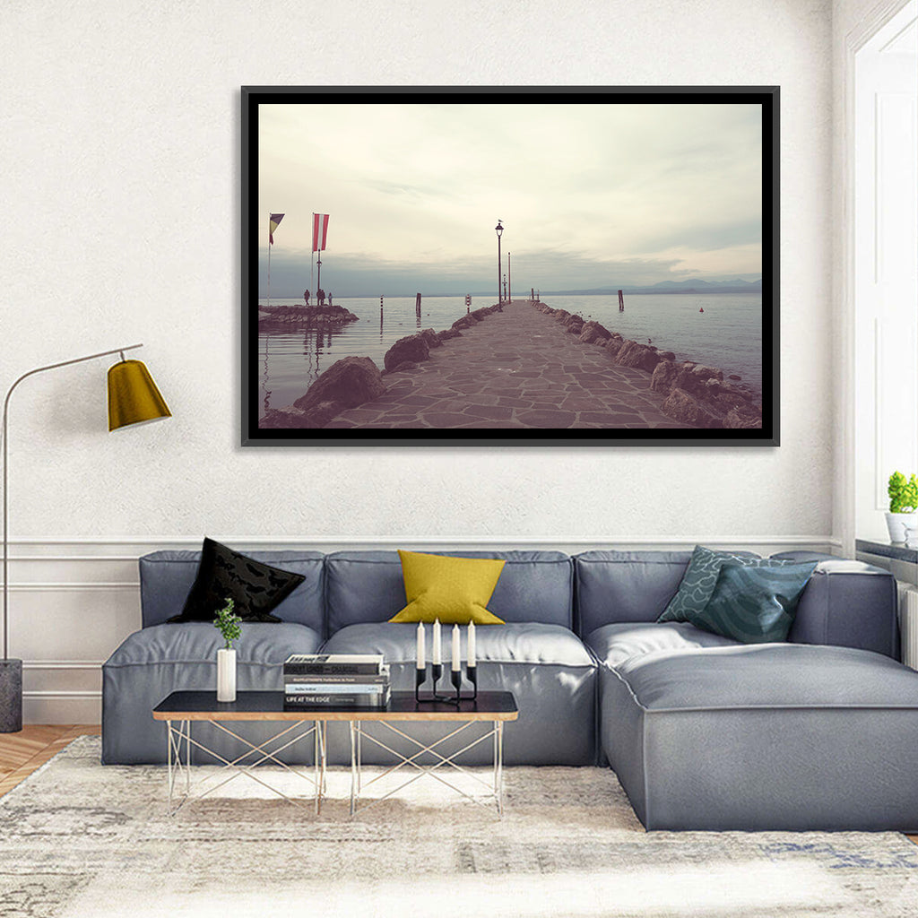 Stone Pier at Lake Garda Wall Art