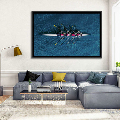 Four Rowers in Pink Shirts Wall Art