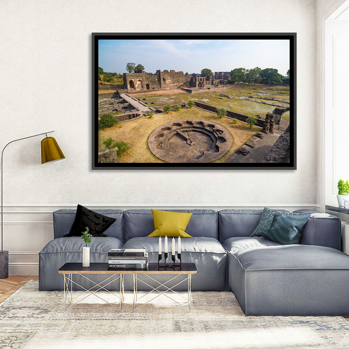 Bidar Fort Ruins Wall Art in a room, landscape