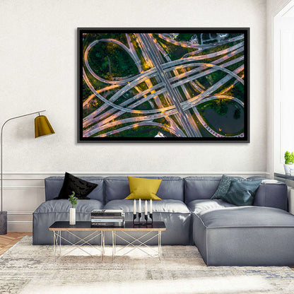 Expressway Junction at Dusk Wall Art