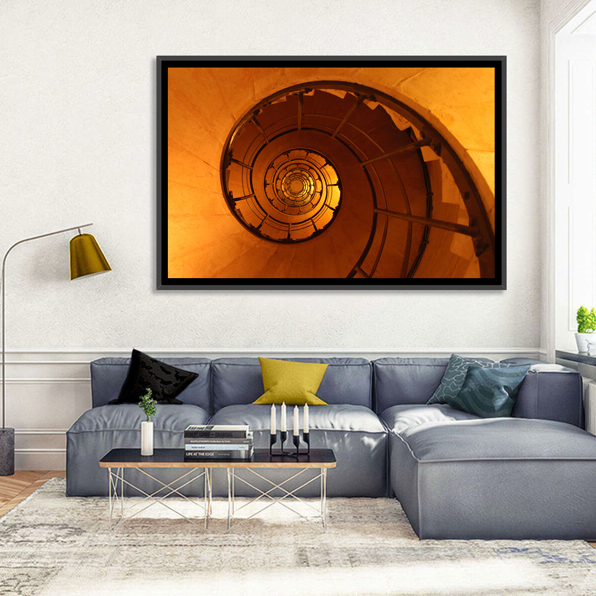 Vortex Spiral Staircase Wall Art
