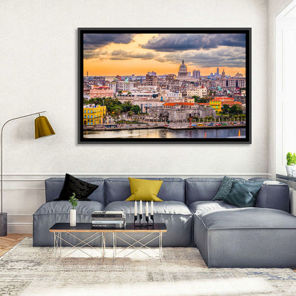 Havana Waterfront at Sunset Wall Art