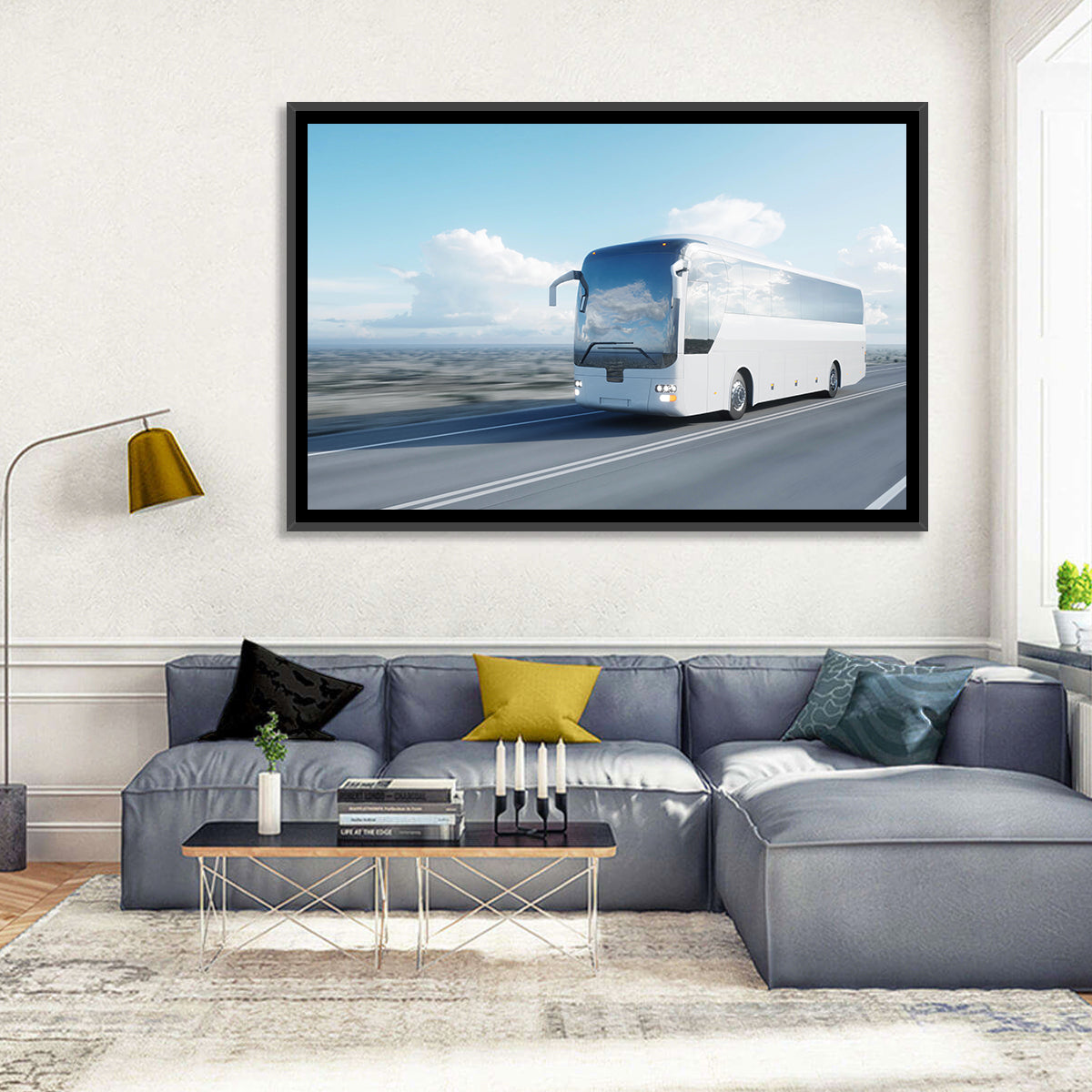 Desert Highway Tour Bus Wall Art