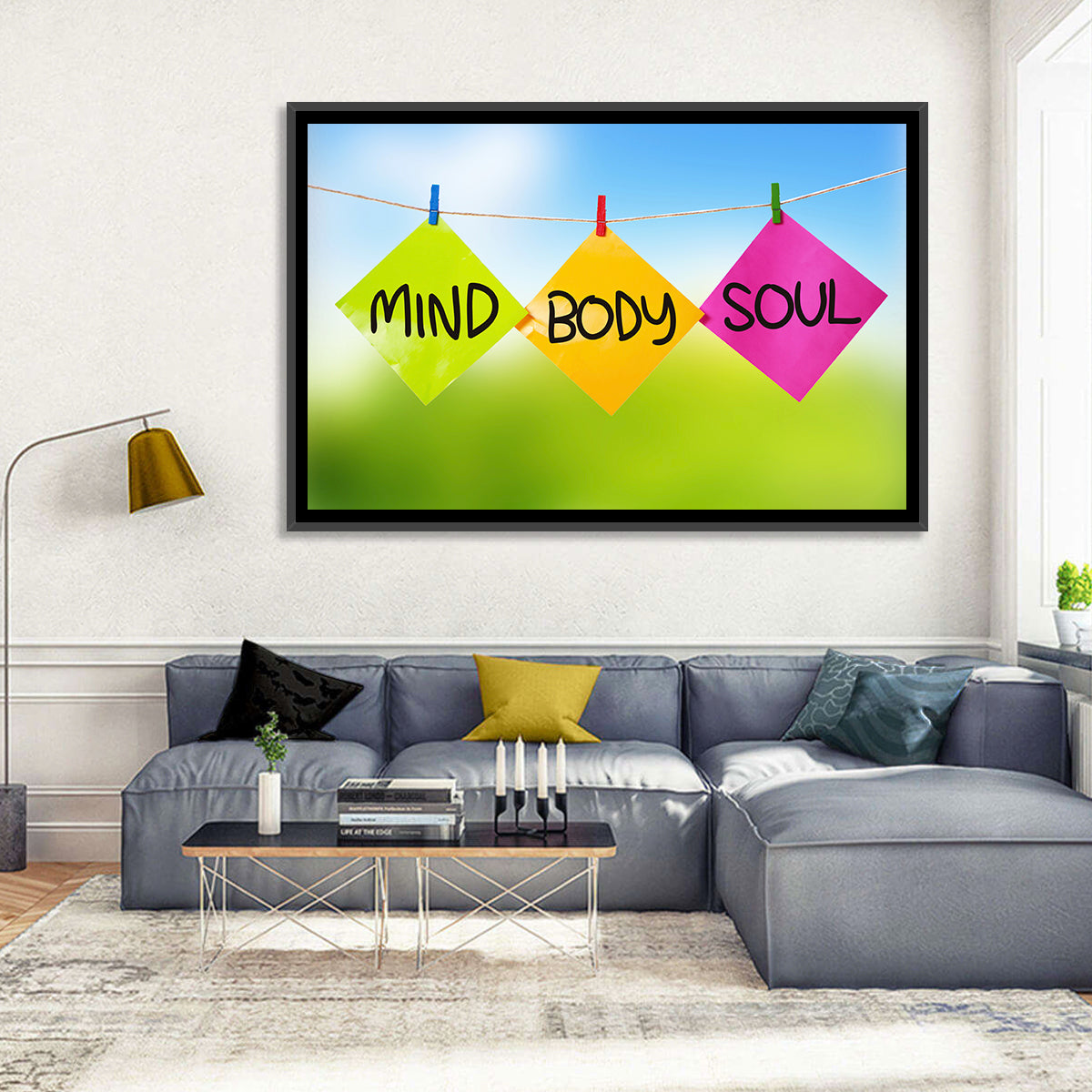 Mind Body Soul Paper Trio Wall Art