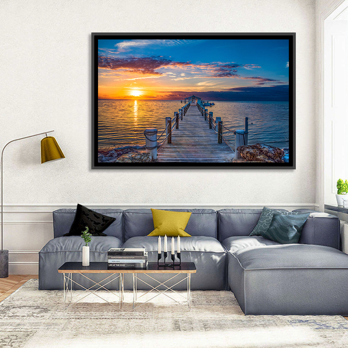 Islamorada Pier at Golden Hour Wall Art
