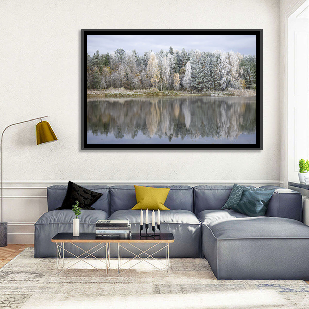 Pskov Region Forest Lake Wall Art
