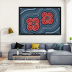 Aboriginal Poppy Duo Wall Art