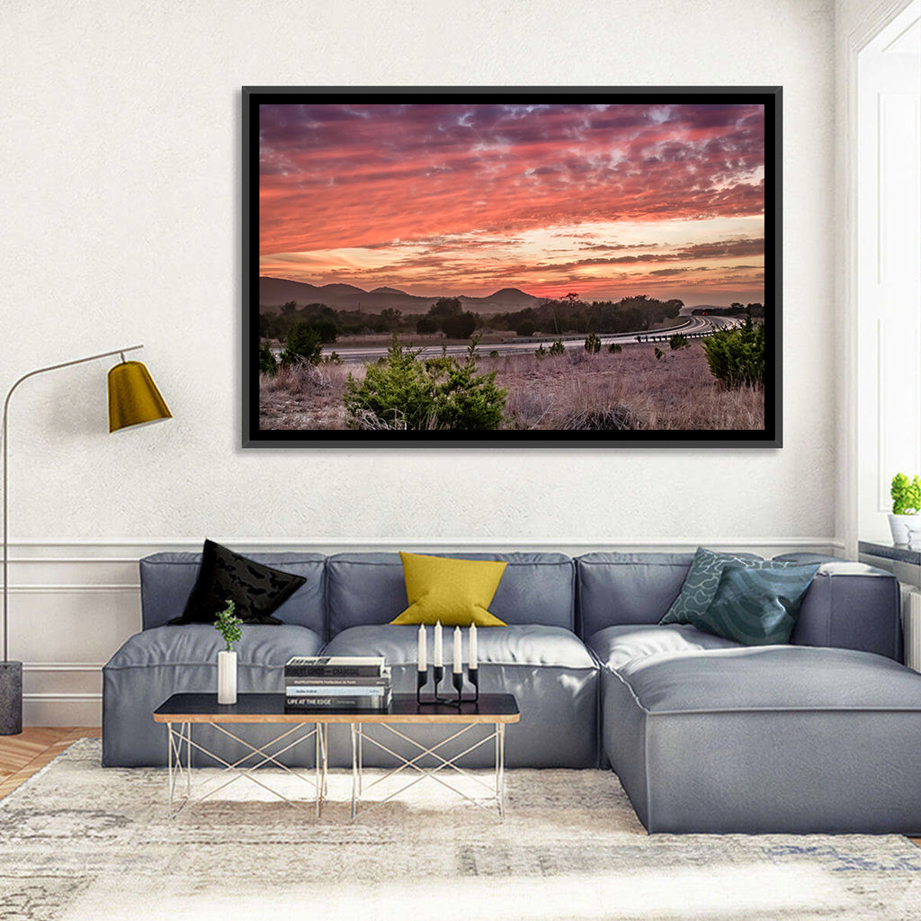Sunset Curve on Texas Highway 16 Wall Art