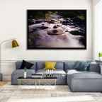 Truckee River Sunlit Rocks Wall Art