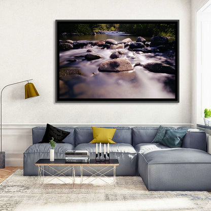 Truckee River Sunlit Rocks Wall Art