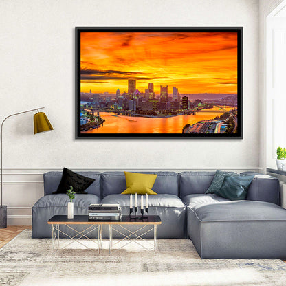 Pittsburgh Skyline at the Point Wall Art