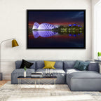 Gardens by the Bay Night Reflection Wall Art