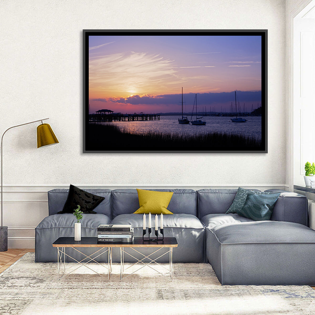 South Carolina Coastal Harbor Wall Art