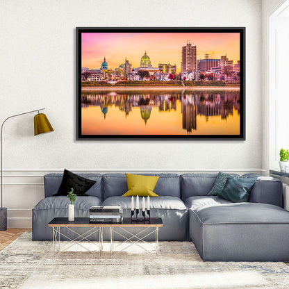 Harrisburg Golden Hour Skyline Wall Art