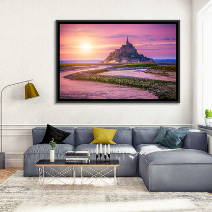 Mont Saint-michel Sunset Wall Art