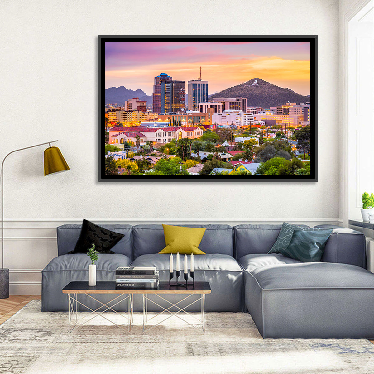 Tucson Skyline at Golden Hour Wall Art