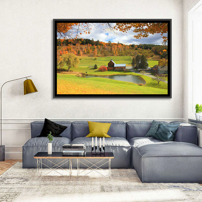 Vermont Barn by Pond Wall Art