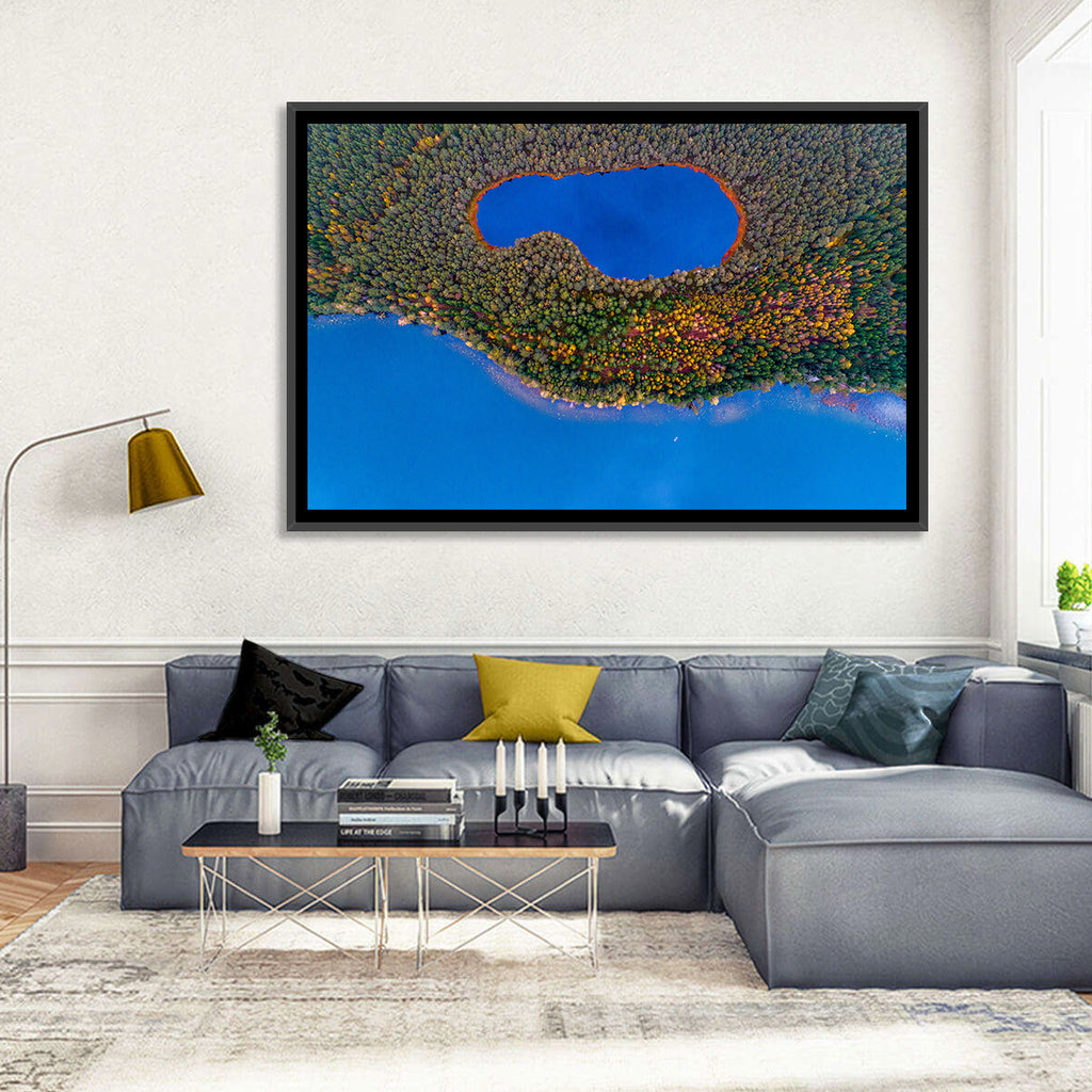 Autumn Forest Lake Wall Art
