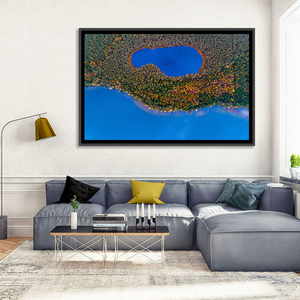 Autumn Forest Lake Wall Art