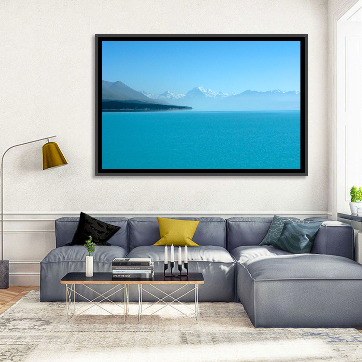 Turquoise Lake Pukaki View of Mount Cook Wall Art