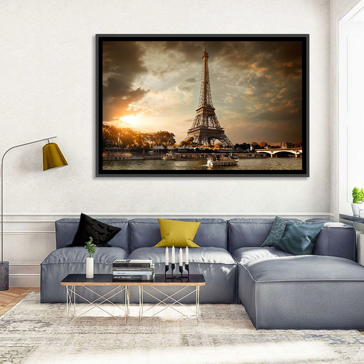 Eiffel Tower at Sunset Wall Art