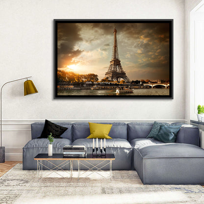 Eiffel Tower at Sunset Wall Art