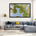Thousand Island Lake Aerial View Wall Art