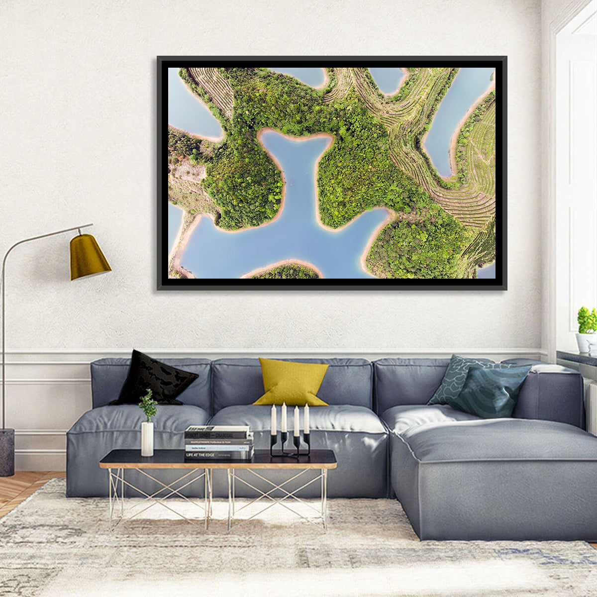 Thousand Island Lake Aerial View Wall Art