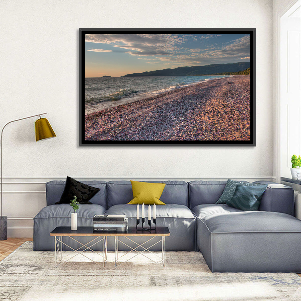 Lake Superior Pebble Beach Wall Art