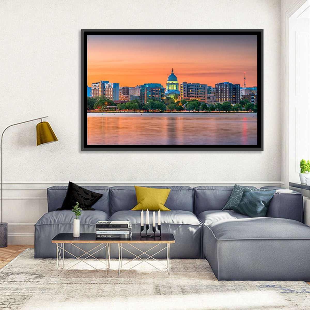 Madison State Capitol Skyline Wall Art