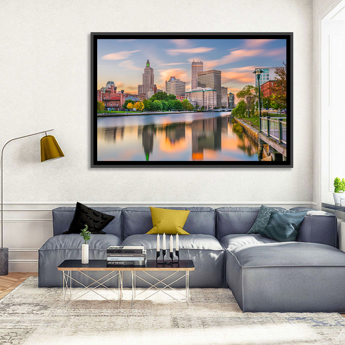 Providence Golden Hour Skyline Wall Art