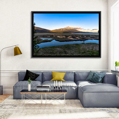 Mount Bachelor Moonlit Sunset Wall Art
