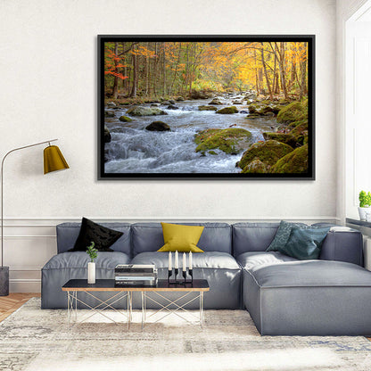 Autumn Mountain Stream Wall Art