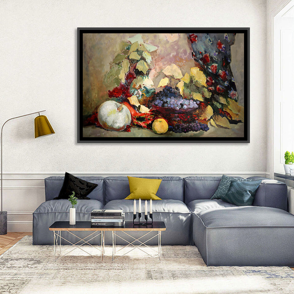 Grapes and Melon Still Life Wall Art