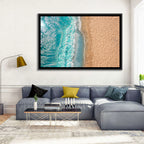 Turquoise Coastline Aerial Wall Art