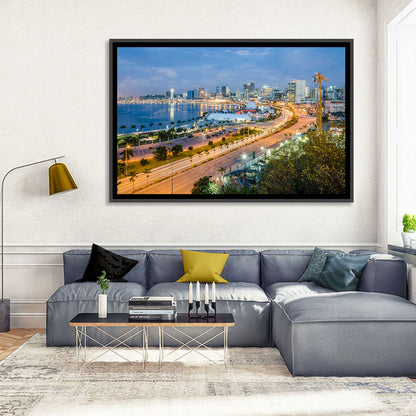 Luanda Bay Twilight Skyline Wall Art