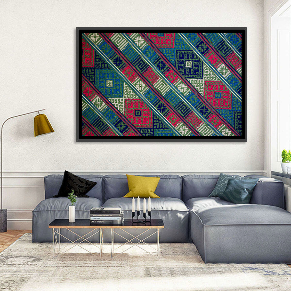 Handwoven Geometric Textile Wall Art